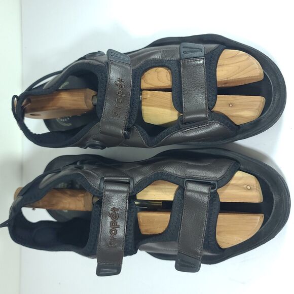 Propet Surf Walker Sandals Brown Men’s Size 14 M (D) Leather Walking Shoes M0002 main image 5